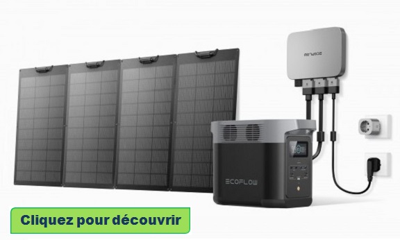 Ecoflow powerstream kit de stockage 2kwh kit solaire plug & play
