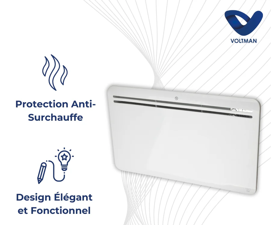 Chauffage connecté Wifi à inertie sèche Voltman