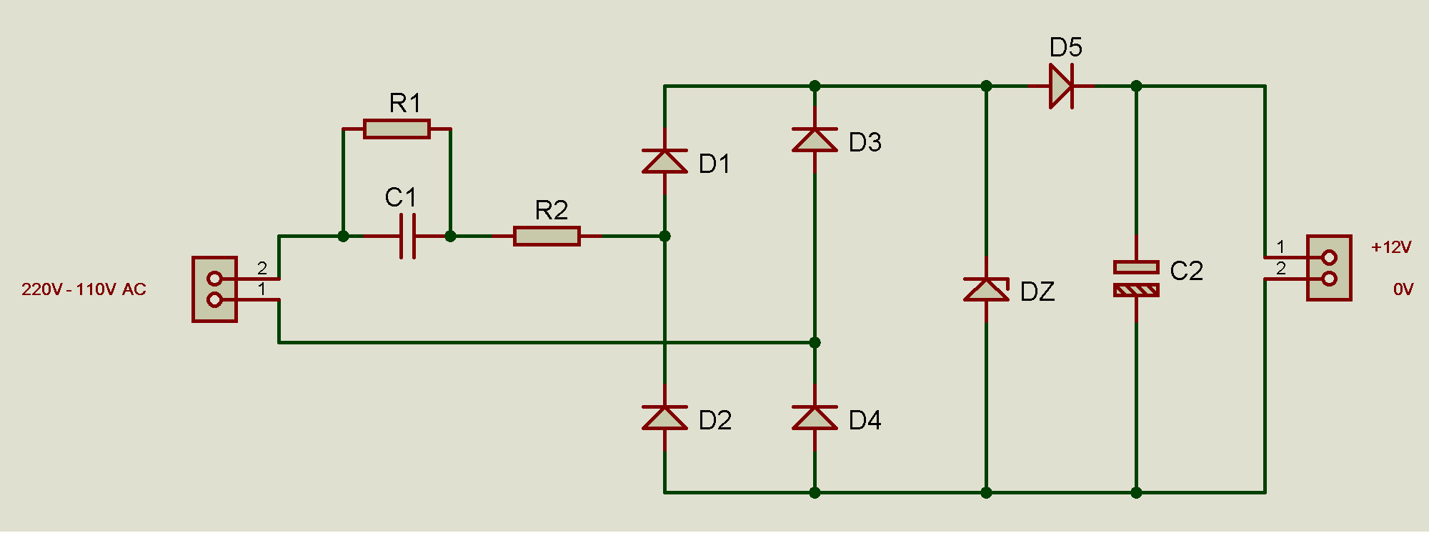 Circuit d'alimentation 12 v sans transformateur