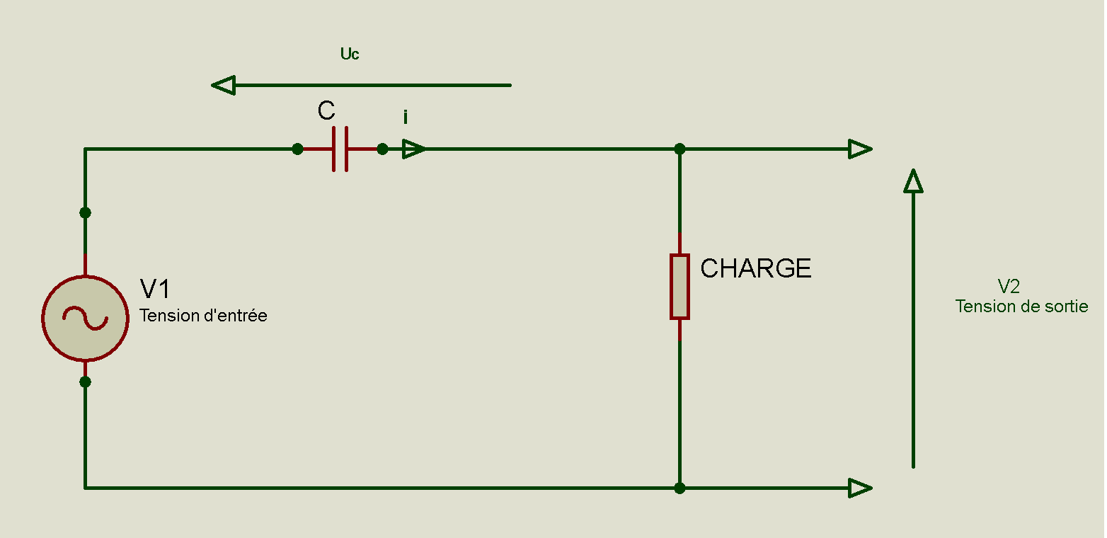 Circuit de base d'une alimentation sans transformateur